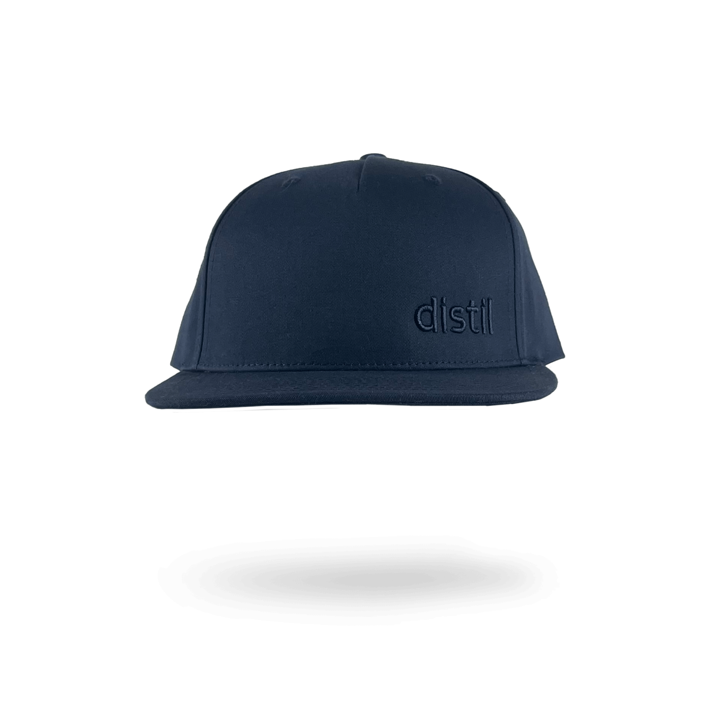 Distil embroidered hat in navy blue